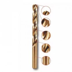 Wiertło do metalu, HSS-Co, 5% Co, 135°, 3,2x65mm, 1szt