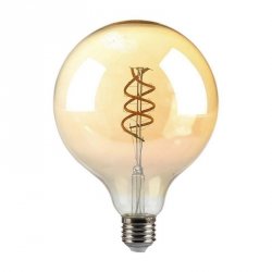 Żarówka LED V-TAC 6W filament E27 kula glob G125 bursztyn 125x173mm VT-2126 1800K 400lm