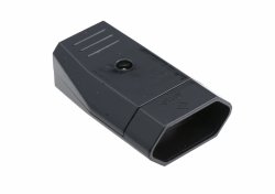 Gniazdo płaskie 10A/250V czarne D.3109C Pawbol