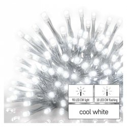 Oświetlenie łączone Standard - sople 100LED 2,5 m zimna biel + zimna biel miga IP44