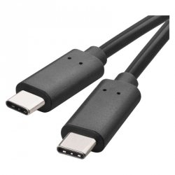 Kabel USB 3.1, wtyk C - C, szybkie ładowanie, transmisja danych, 1 m, czarny