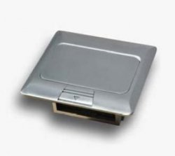 Box podłogowy mini 3M - puszka blatowo-podłogowa do montażu gniazd standardu 22,5x45 mm ( 45x45 mm) uchylna