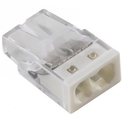 Szybkozłączka elektryczna samozaciskowa biała 2x0,5-2,5mm2, 2 styki, 24A, 450V E.4180T Pawbol