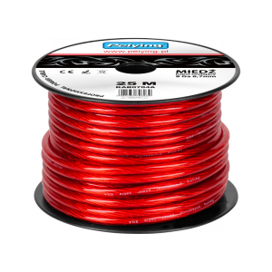 Kabel samochodowy 8Ga OD6.7mm CU 25m