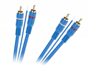 Kabel 2 x RCA - 2 x RCA + żyła 5m