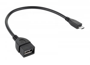Kabel USB gniazdo A - wtyk micro USB 15cm OTG