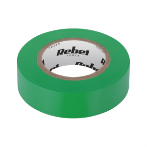 Taśma izolacyjna klejąca REBEL (0,13 mm x 19 mm x 20 yd) zielona