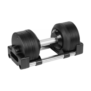 Hantel żeliwny regulowany automat 24 kg, skok co 1kg, REBEL ACTIVE