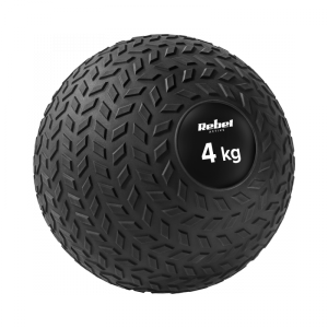 Mała piłka lekarska do ćwiczeń rehabilitacyjna Slam Ball 23cm 4kg, REBEL ACTIVE