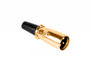 Wtyk mikrofonowy męski GOLD