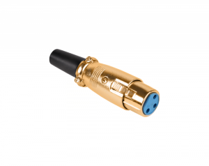 Wtyk mikrofonowy żeński GOLD