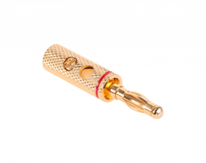 Wtyk banan złoty SS2-2136 (czarny/czerwony)
