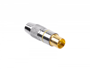 Wtyk anten TV METAL SREBRNY