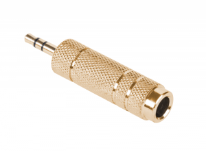 Złącze Jack 3.5/6.3 złote metal