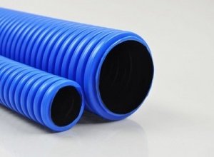 Rura karbowana dwuwarstwowa niebieska 50m, śr. 50mm, 450N QRK FLEX (04.26A)