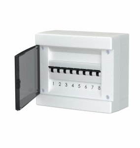 Rozdzielnica modułowa natynkowa plastikowa 1x8 IP40 C.1308-P Pawbol 