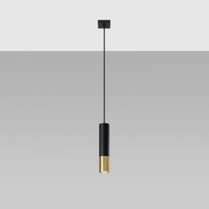 Lampa wisząca LOOPEZ 1 czarny/złoty