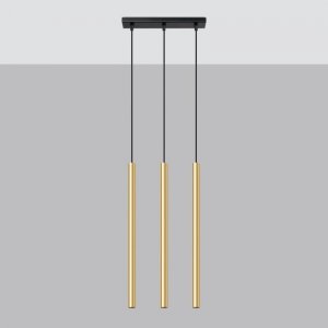 Lampa Wisząca PASTELO 3L złoty połysk