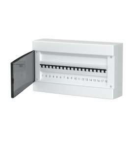 Rozdzielnica modułowa natynkowa plastikowa 1x18 IP40 C.1318-P Pawbol
