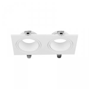 Oprawa oczko V-TAC 2xGU10 prostokąt białe VT-439 3 lata gwarancji