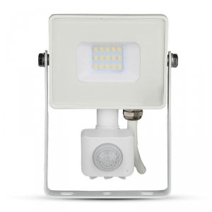Projektor LED V-TAC 10W SAMSUNG CHIP Czujnik Ruchu Funkcja Cut-OFF Biały VT-10-S-W 6400K 800lm 5 Lat Gwarancji