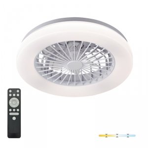 Plafon LED z wentylatorem VENTELUX 24W+15W 3CCT biały Kobi Windstar