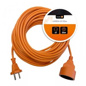 Przedłużacz LINEA G 1gn/25m/Bu/2x1mm pomarańczowy Kobi