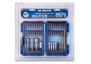 ZESTAW BITÓW DO WKRĘTARKI 1/4 45cz., BITY HEX, TORX, PH, PZ, PŁASKIE, NASADOWE, KWADRAT, WIERTŁA King Tony
