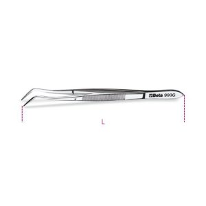 Pęseta odgięta punktowa 160 mm, 993G Beta