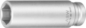 Udarowa koncowka wymiennaklucza nasadowego, dluga,z magnesem ze sprezyna 1/4 8mm ASW