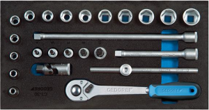 Wkład do wózka warsztatowego - moduł narzędziowy 3/8 zestaw końcówek wymiennych klucza nasadowego GEDORE