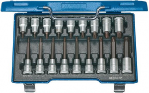 Zestaw nasadek wkrętakowych 1/2 Torx T20-T60, 18-cz. GEDORE