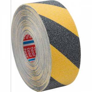 Taśma tesa, antypoślizg. 15m x 50mm, czarna/żółta  (3 szt.)