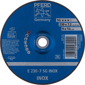 Tarcza scierna do obr. zgrubnej, odsadzona do V2A A30NSG 230x8,3mm PFERD