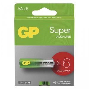 GP Bateria alkaliczna SUPER AA (LR6) 6PP (value pack)
