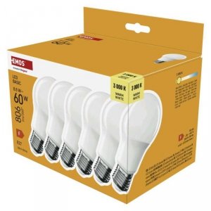Żarówka LED Basic A60 / E27 / 8,8 W (60 W) / 806 lm / Ciepła biel