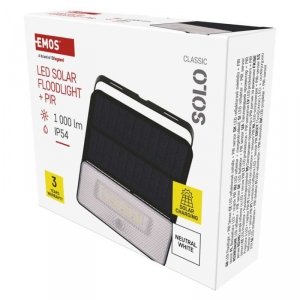 Naświetlacz LED Garden SOLO solarny z PIR, 1000 lm, neutralna biel