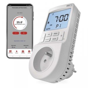 GoSmart Termostat gniazdkowy z funkcją timera cyfrowego 2w1 z WiFi