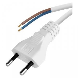 Przewód przyłączeniowy PVC 2×0,75mm, 2m biały