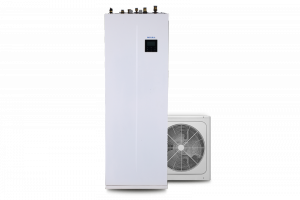 Pompa ciepła Sevra Ecos Heat Split jednofazowa 6,4kW z wbudowanym zasobnikiem 190l (SEV-MHPT-3-10-190/I + SEV-HPS1-06/O)