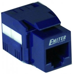 Gniazdo UTP RJ45 kat.5e keystone niebieskie