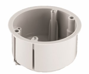 Puszka instalacyjna do pustych ścian KUP68, płytka 46mm, fi72, z wkrętami, szara, IP30, A.KUP68-01, Pawbol 