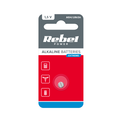 Bateria REBEL EXTREME AG4  1szt/blist.