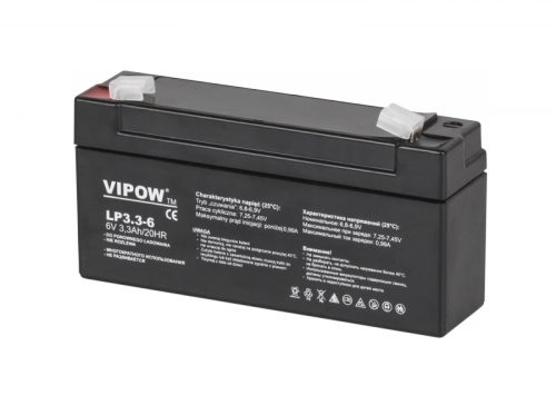 Akumulator żelowy VIPOW 6V 3.3Ah