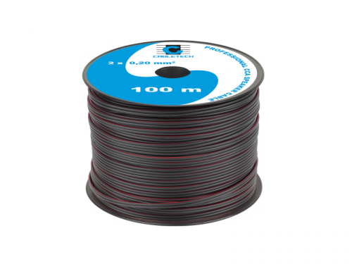 Kabel głośnikowy CCA 0.20mm czarny
