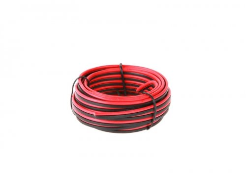 Kabel głośnikowy CCA 1mm  10M czer.-czarn.