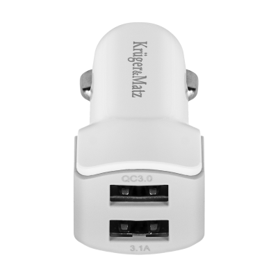 Ładowarka samochodowa Kruger&amp;Matz 2xUSB 3000 mA z funkcją Quick Charge 3.0