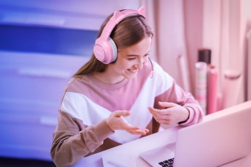 Gamingowe słuchawki nauszne dla dzieci Kruger&amp;Matz Gamer Kids, kolor czarny