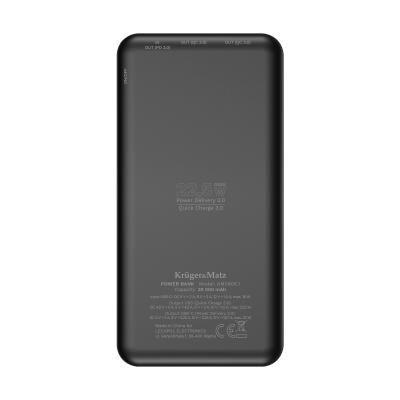PowerBank Kruger&amp;Matz 20000 mAh Li-pol z funkcją QC oraz PD