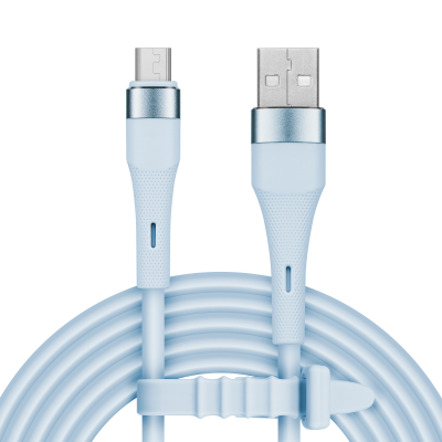 Kabel USB - microUSB 1 m silikonowy niebieski Kruger&Matz Basic